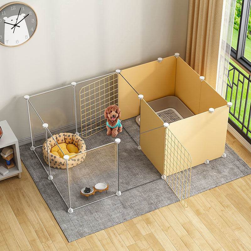 宠物围栏狗狗栅栏室内带厕所中小型犬狗窝自由组合家用隔离狗笼子