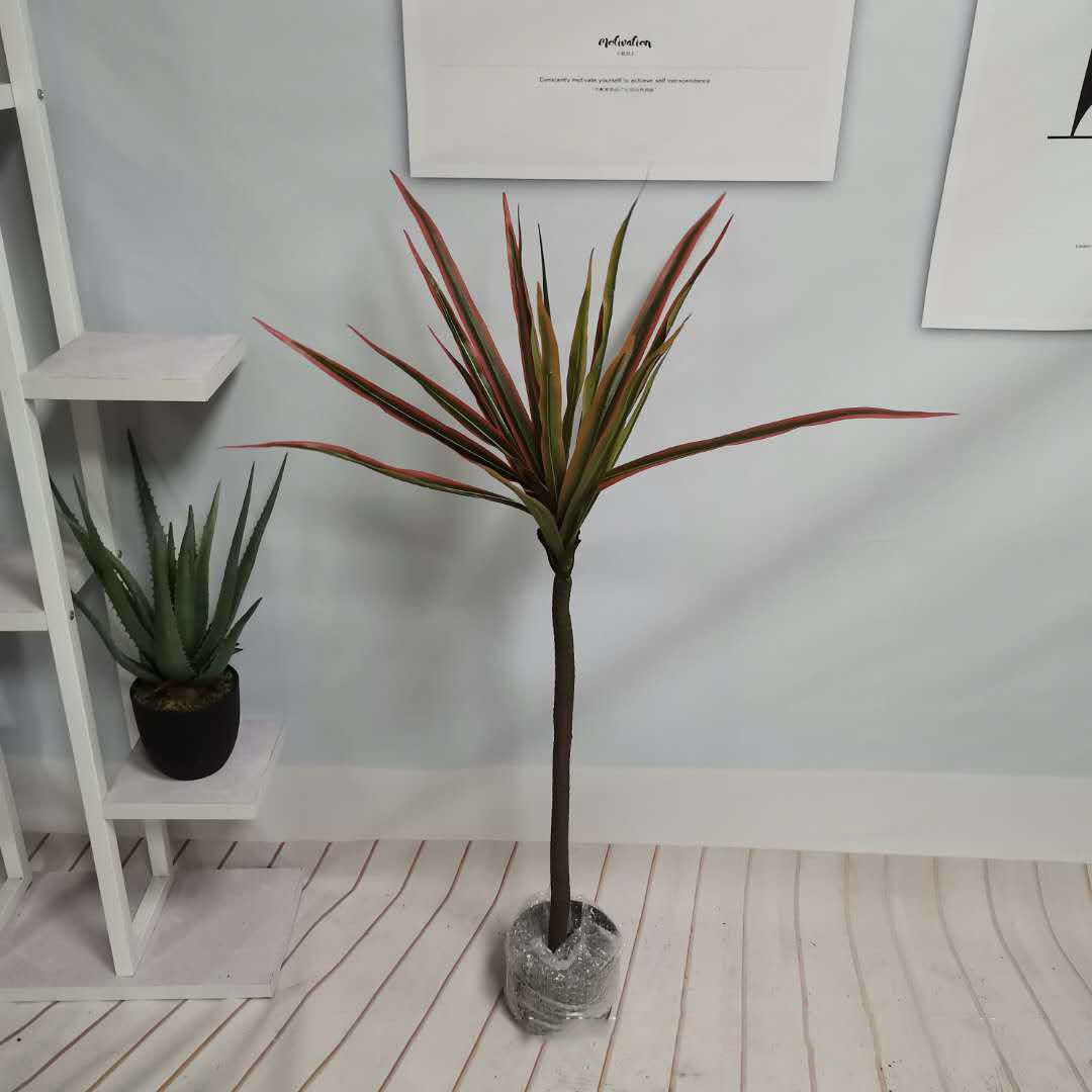 北欧绿植千年木盆景仿真龙血树巴西铁 植物家居装饰落地盆栽