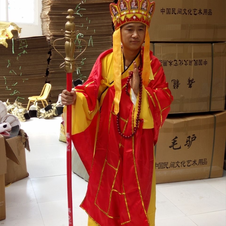 西游记师徒四人唐僧孙悟空猪八戒衣服成人演出服舞台道具全套服装