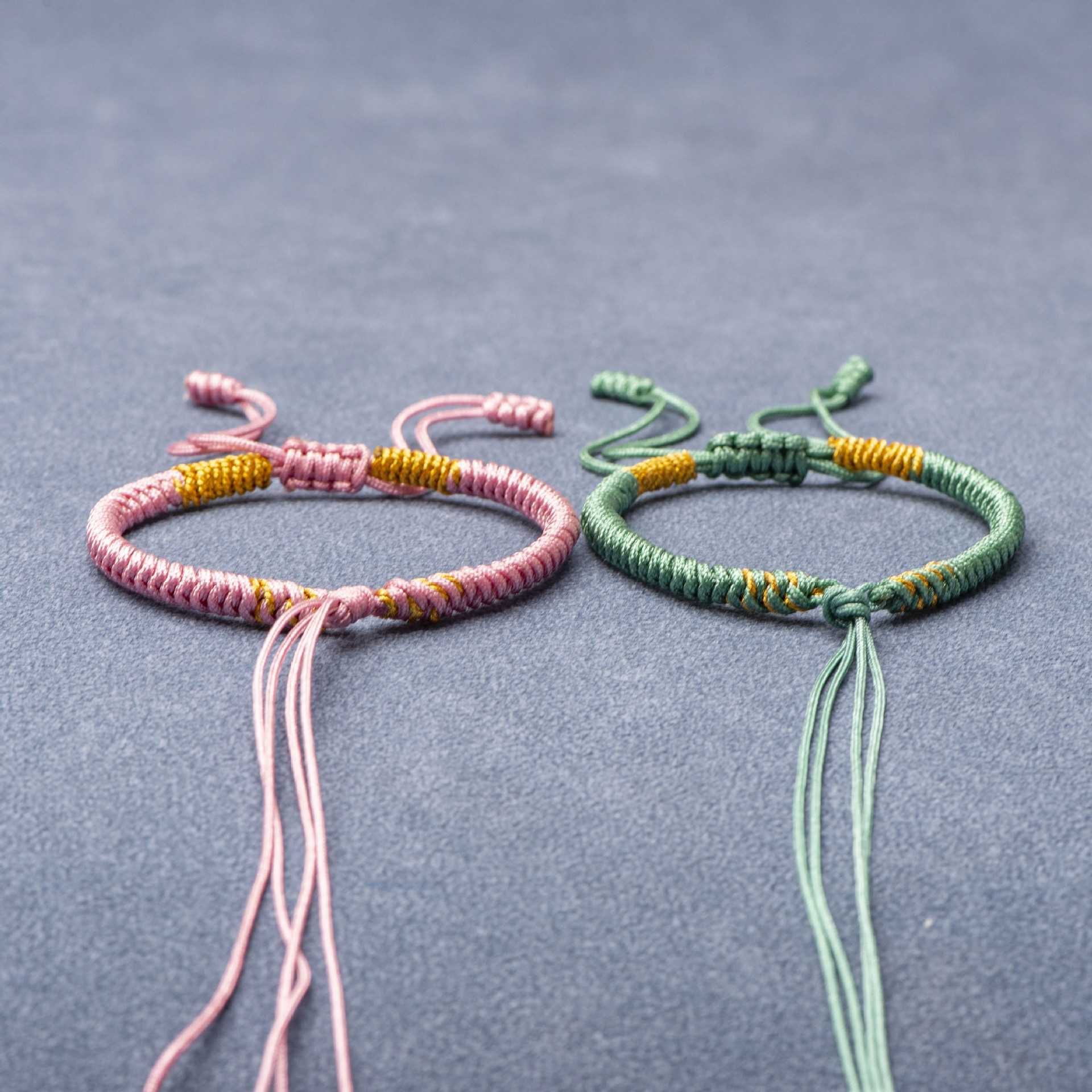 手工编织半成品金刚结手绳diy绑玉环可穿转运珠平安扣手链绳批发