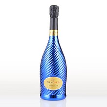 批量定制电镀蓝色玻璃瓶大容量瓶香槟瓶750ml气泡酒瓶UV空洋酒瓶