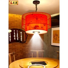 新中式羊皮吊灯古餐厅火锅店餐饮吊灯茶楼饭店中国风装修红灯笼