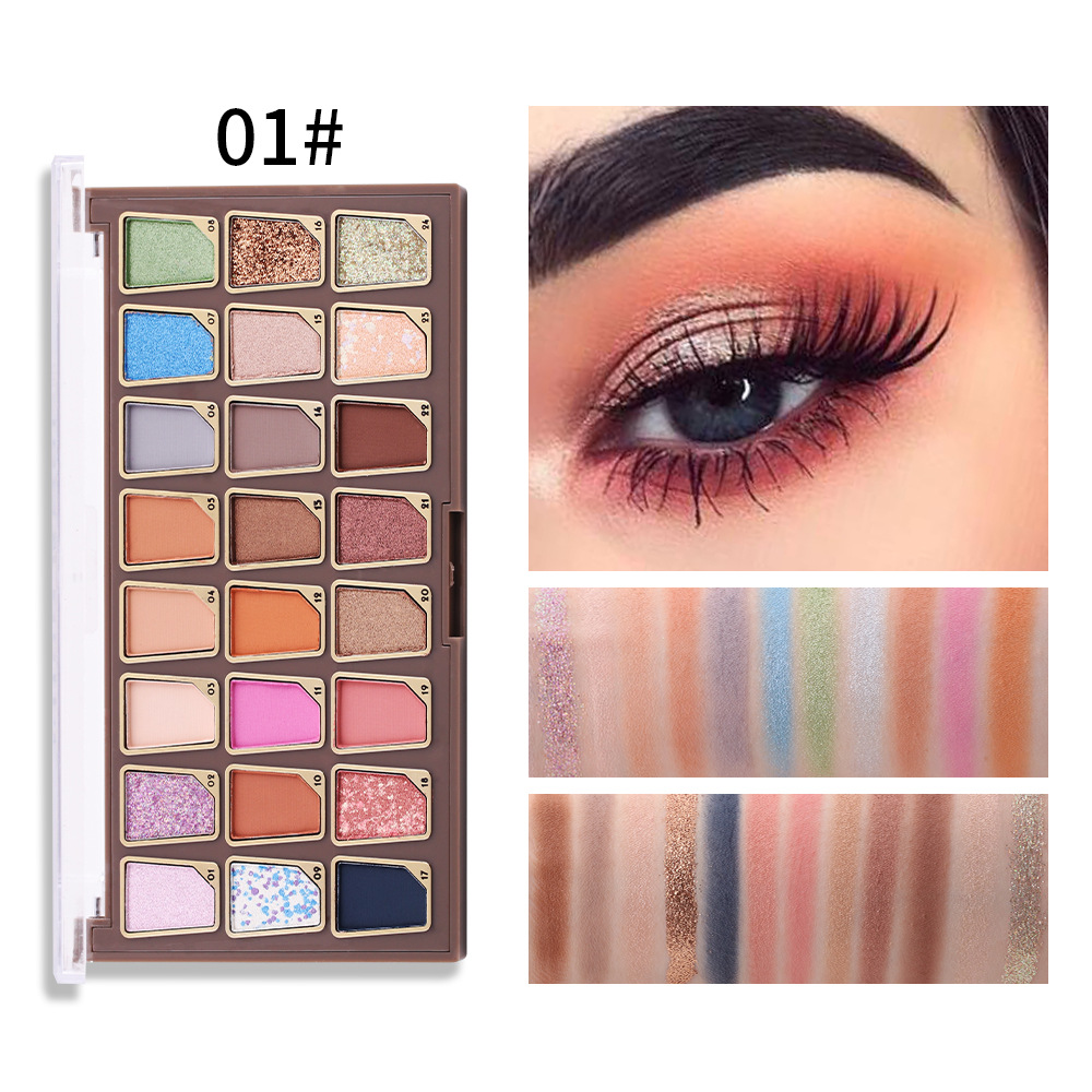 Missrose Color Eye Shadow Plate Summer Street Makeup Cross-Border Makeup Shimmer Matte Stage Makeup Sequin Eyeshadow