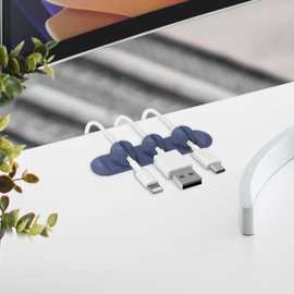 数据线保护套充电线磁吸理线器硅胶桌面数据线收纳缠线器咬线器