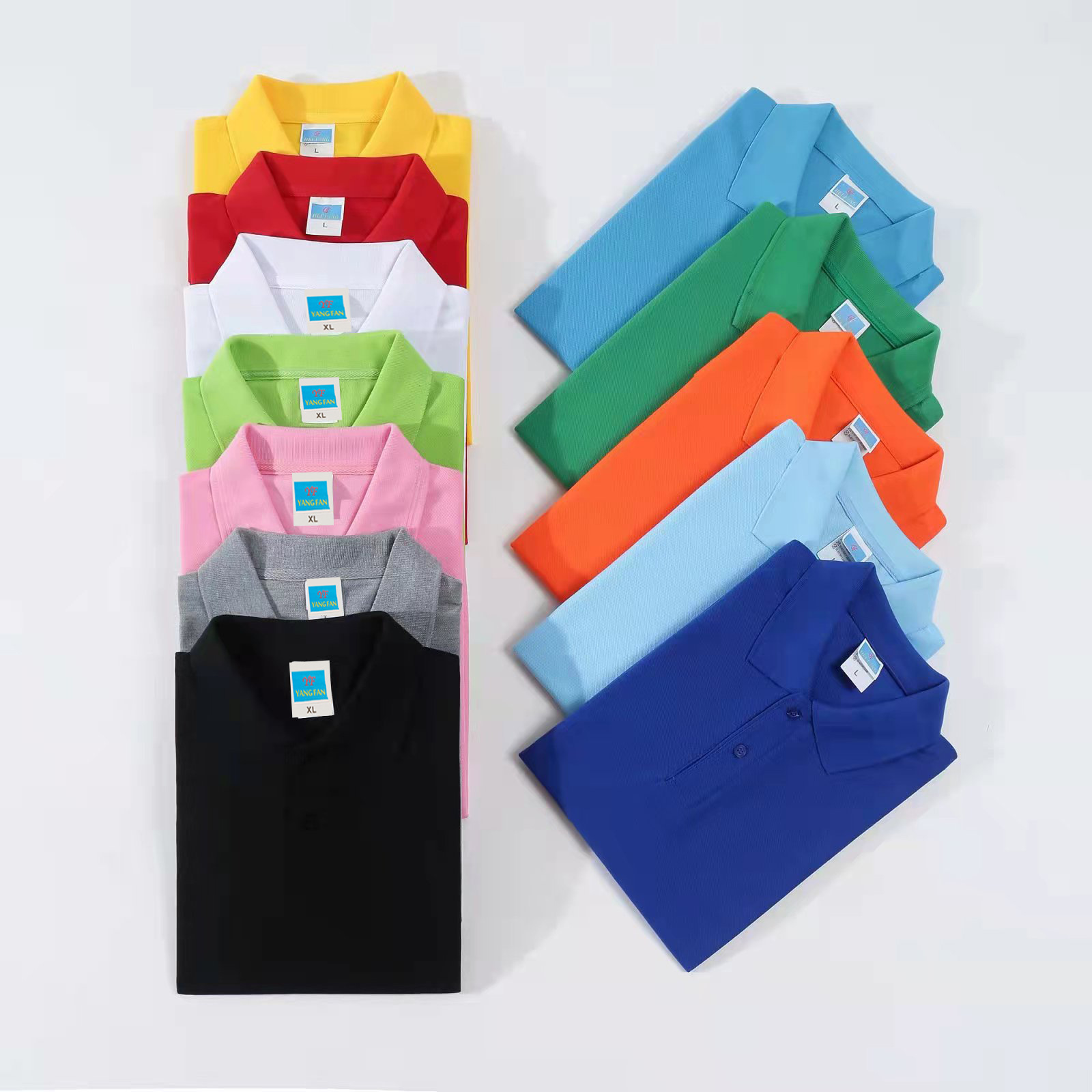 Polo Shirt Printed Logo Lapel Work Clothes T-shirt Short Sleeve Culture Advertising Shirt Enterprise Work Wear T-shirt Embroidery Order