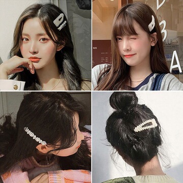 珍珠发夹韩国ins网红一字夹简约发卡成年女夹子头饰顶夹少女边夹