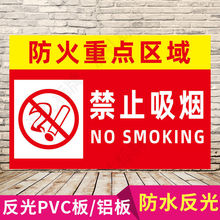 重点防火区域部位标识牌警示牌严禁烟火易燃物禁止吸烟警示提示牌