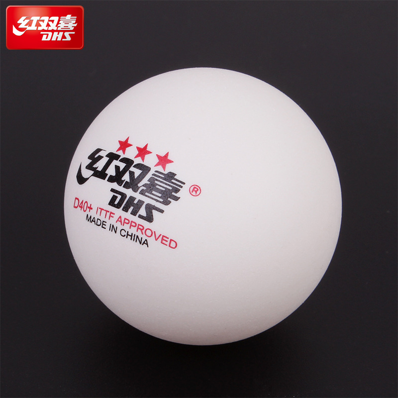 RED DOUBLE HAPPINESS Table Tennis Samsung Professional Competition Top 40 + One-Star Level Training Indoor Home Table Tennis Ball