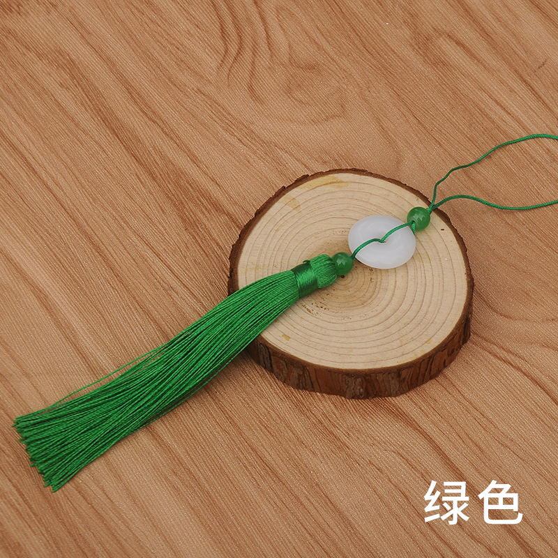 New Imitation White Jade Peace Buckle Tassel Chinese Knot Tassel Pendant Pillow Pendant Cheongsam Hanfu Overlapping-Weight Tassel