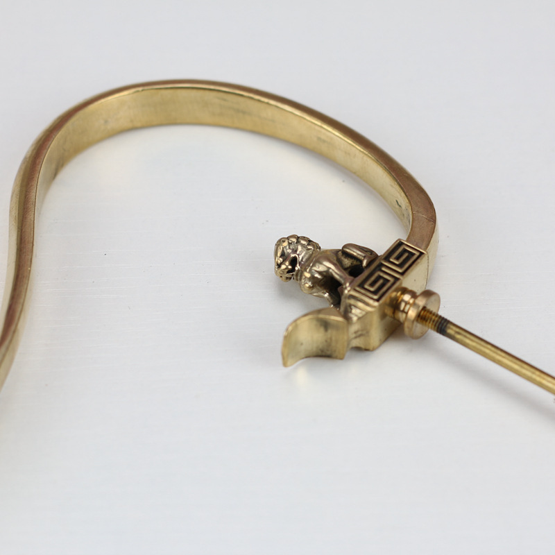 画眉八哥蜡嘴竹鸟笼挂钩钩子提手纯铜麒麟折叠川笼鸟用具配件