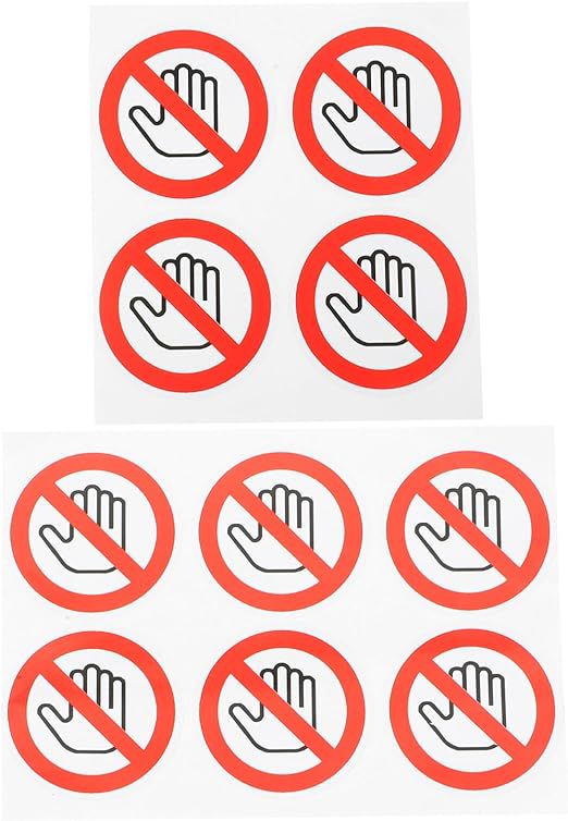 亚马逊热销 电脑安全标签 不要碰警告标志汽车标志安全标志标签