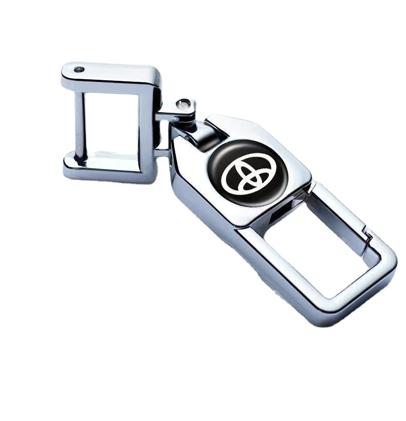 Car Metal Keychains Logo Alloy Key Ring High-End 360 Rotating Keychain