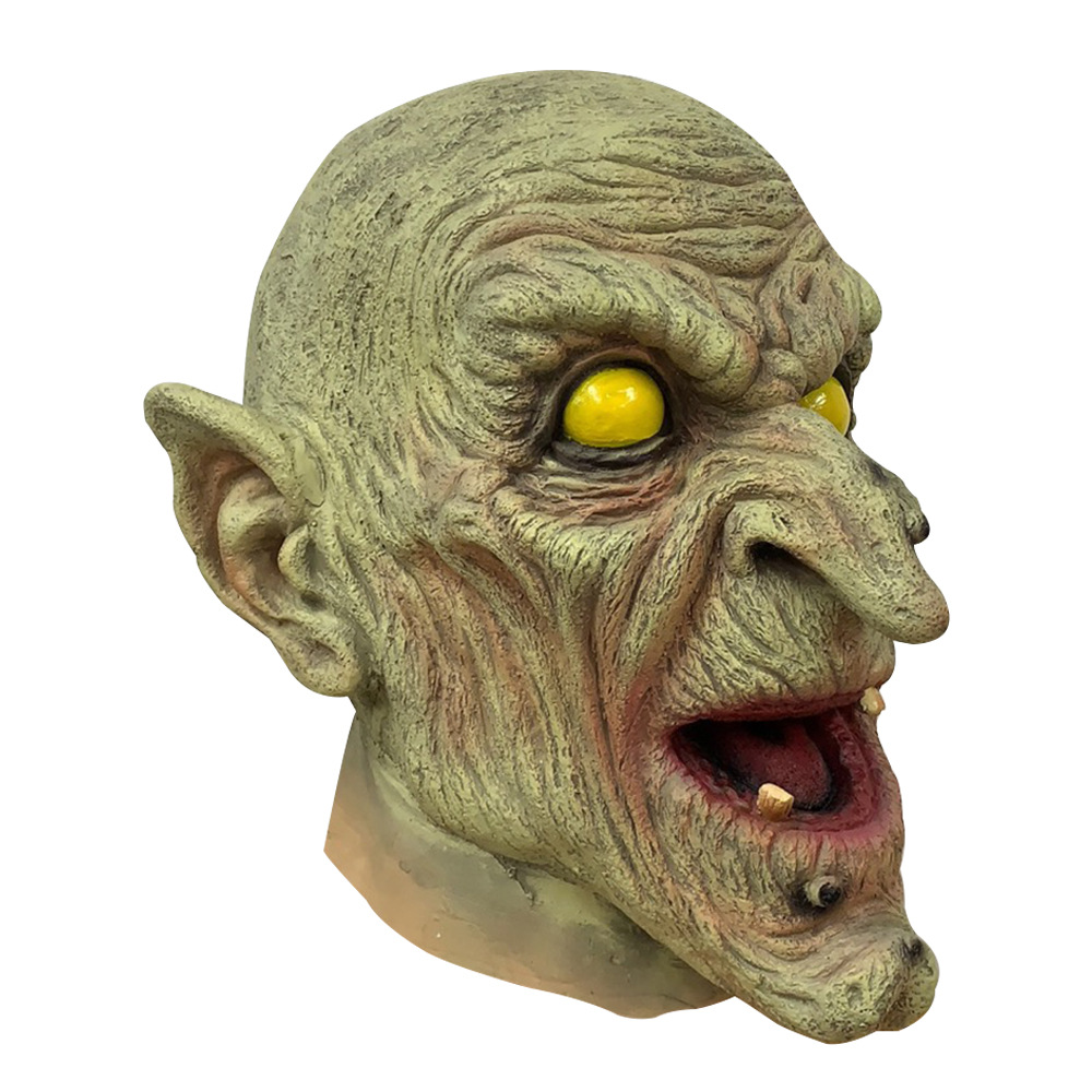 万圣节驼背女巫面具巫师3狂猎游戏同款恐怖吓人道具巫婆乳胶面具