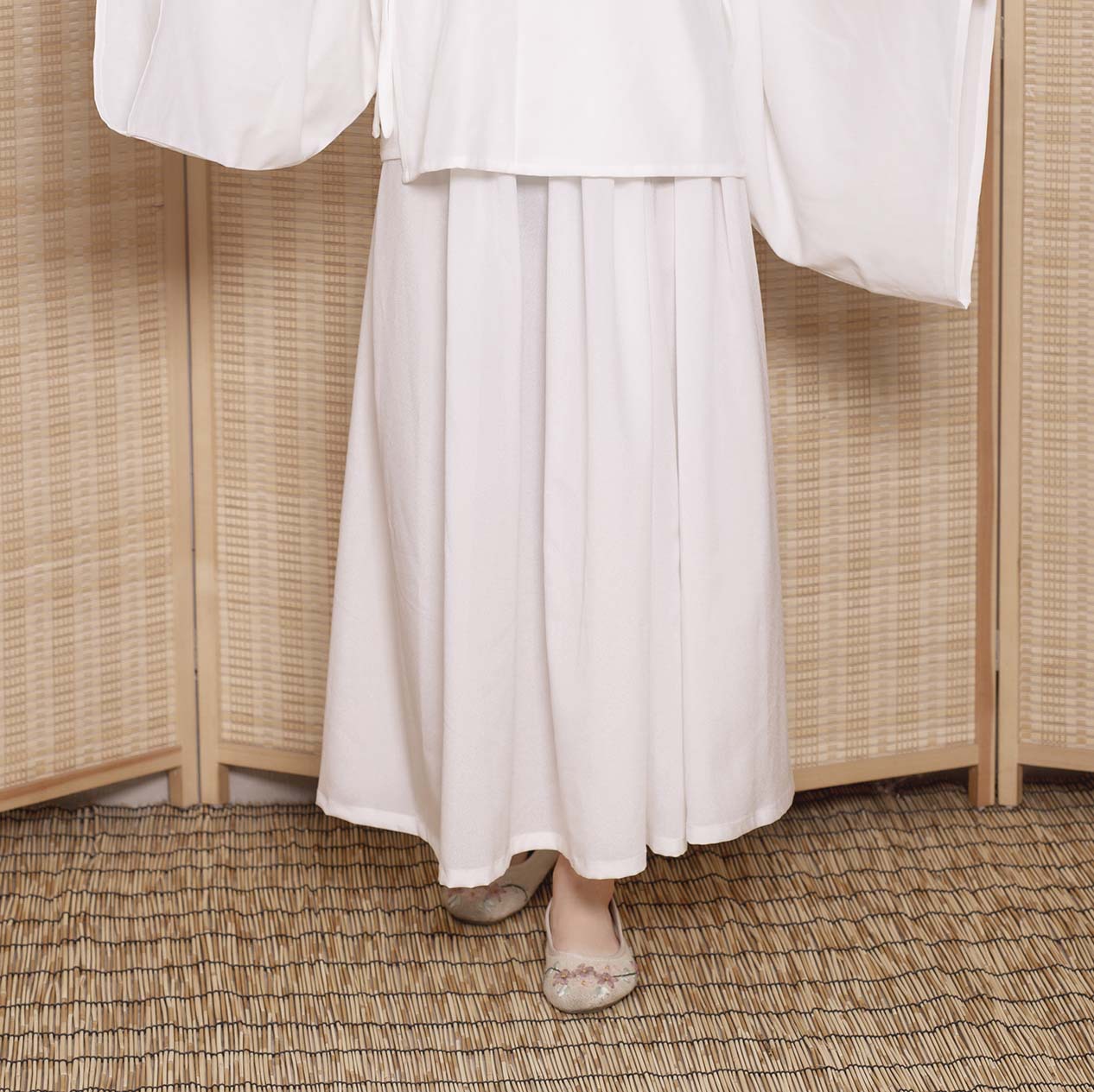 卿如故白菜汉服衬裙衬裤中裤白色日常松紧防走光里衬齐腰打底内搭