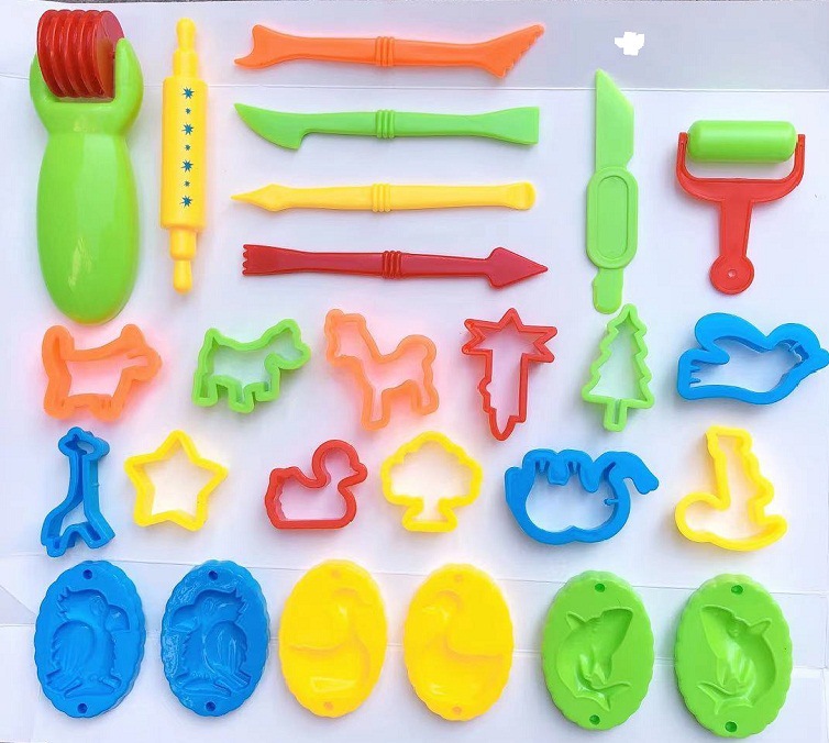 黏土彩泥造型模具套装 儿童玩沙沙滩印模印章diy玩具 橡皮泥工具