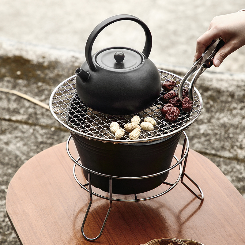 围炉煮茶壶炭火茶炉子室内烤火取暖炭烧茶炉罐罐茶煮茶器炭炉户外