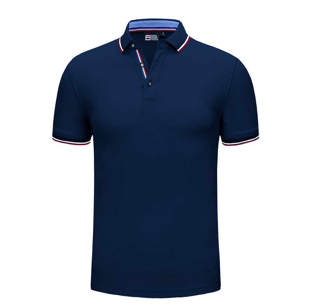 带领t恤女短袖条纹运动polo衫 宽松休闲珠宝店金店上衣工装polo衫