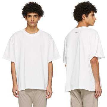 fog复线essentials反光字母短袖高街宽松休闲男女同款潮牌纯色t恤