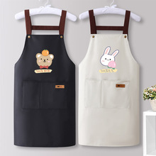 家用厨房防水防油背带围裙PVC 厂家批发韩版新款围腰餐厅工作罩衣