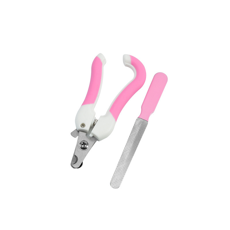 Pet Hook Nail Scissors Cat and Dog Special Cleaning Nail Clippers with File Stainless Steel Polishing Nail Beauty Tools