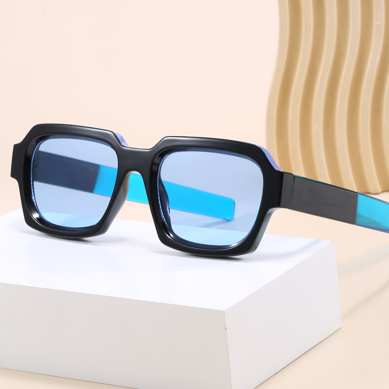 2024新款 炫酷拼色镜腿太阳镜 欧美时尚舞会装饰墨镜个性太阳眼镜