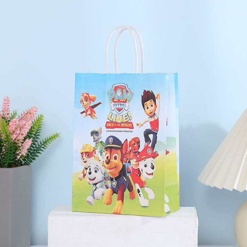 Children's Day Gift Handbag Cartoon Theme Kraft Paper Gift Bag Factory Wholesale Birthday Gift Bag