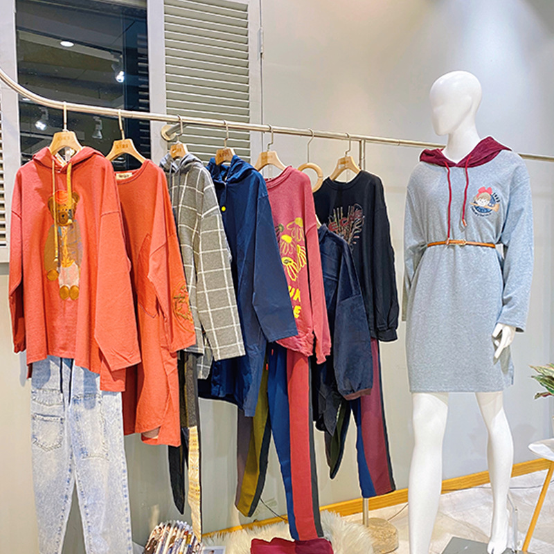 小鱼仔2021秋冬装新款 高端品牌折扣女装尾货批发清仓 四季青货源