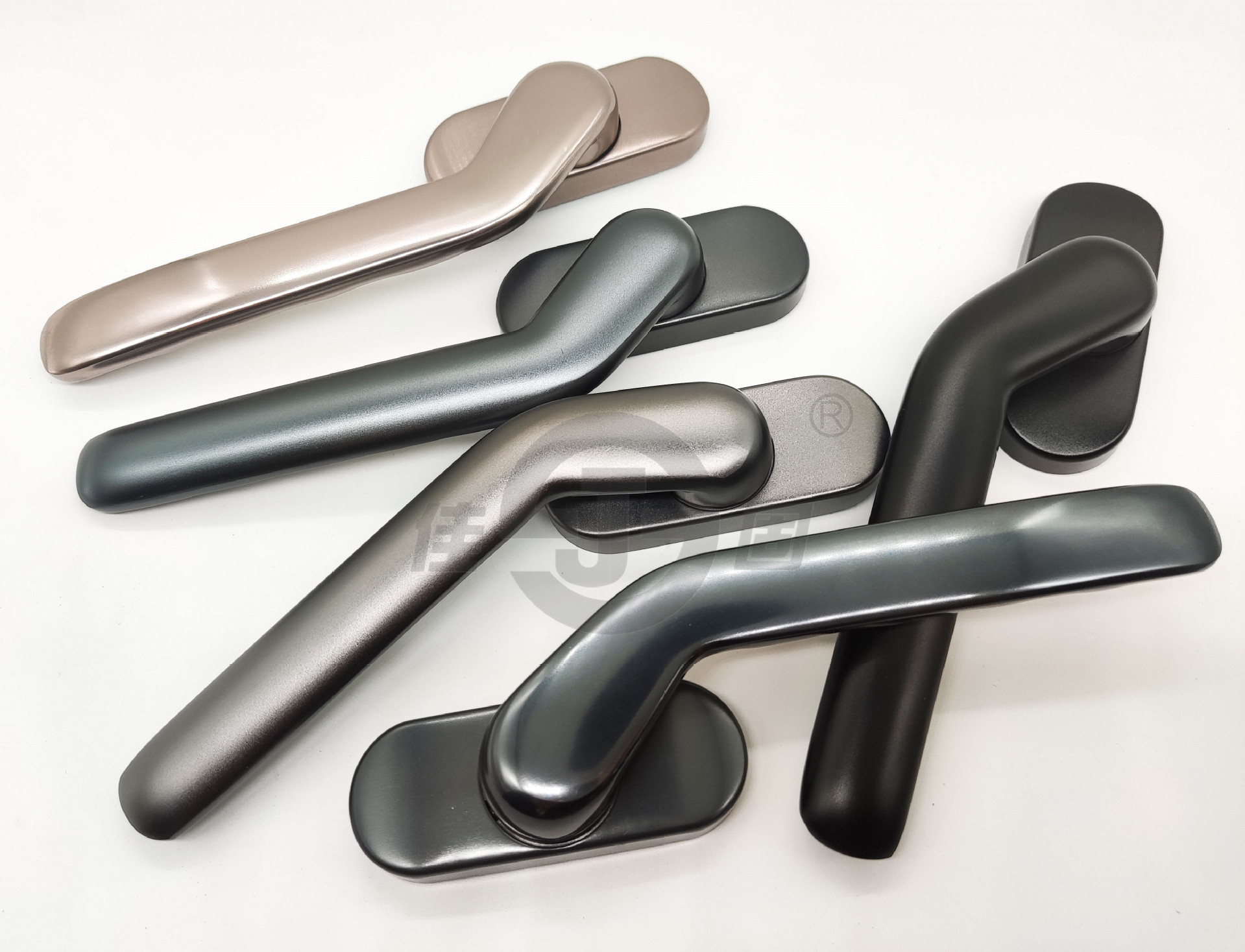 佳固c01直歪把断桥铝平开窗纱一体电解纱窗把手方轴执手门窗配件