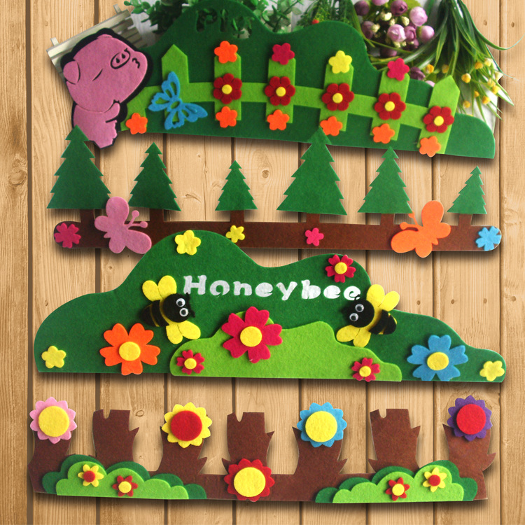 幼儿园小学教室墙面环境班级布置材料环创用品无纺布墙壁装饰栏杆