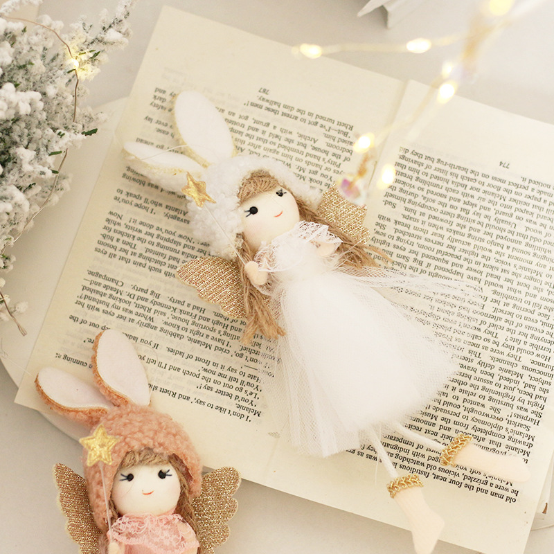 Cross-Border Spot Christmas Decorations Ins Cute Angel Girls' Doll Doll Christmas Tree Pendant