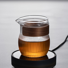 玻璃公道杯一体茶漏套装加厚耐热大号侧把茶海分茶器功夫茶具配件