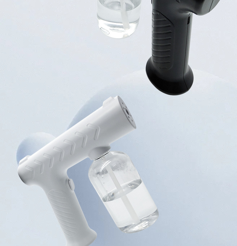 跨境消毒杀菌蓝光雾化消毒枪家用手持便携 无线喷雾枪酒精消毒器