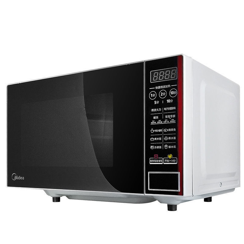 美的家用多功能微波炉 em7kcg4-nr 智能平板五档温控20l