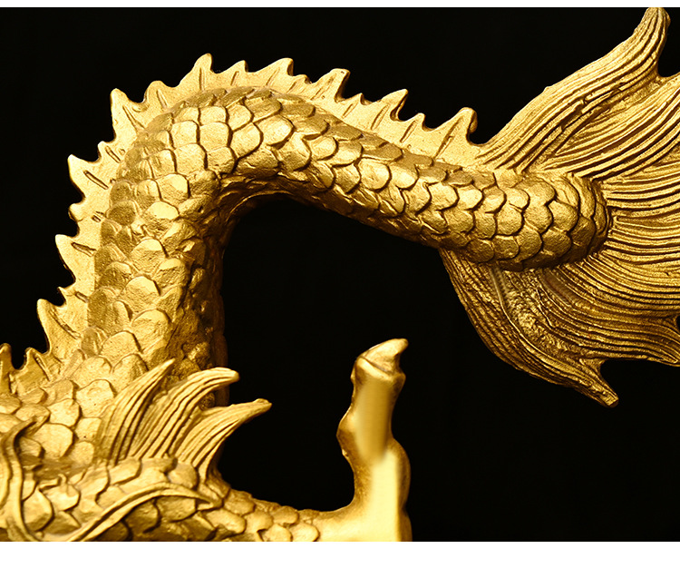 黄铜汉龙摆件大小款黄铜龙摆件家 居工艺品摆件