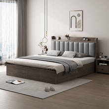 网红实木床现代简约1.5米床双人床家用主卧1.8储物床出租屋用单人
