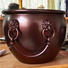 铸造铜大缸故宫缸莲花缸狮头缸户外景观园林落地雕塑摆件中式