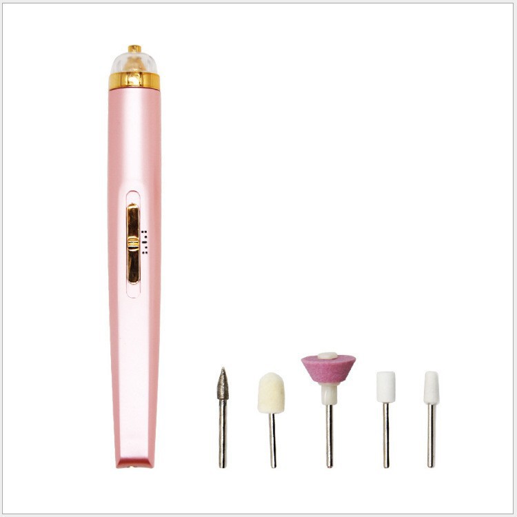 Cross-Border New Flawless Five-in-One Nail Polishing Machine with Light Electric Small Portable Nail Remover Pen Nail Piercing Device