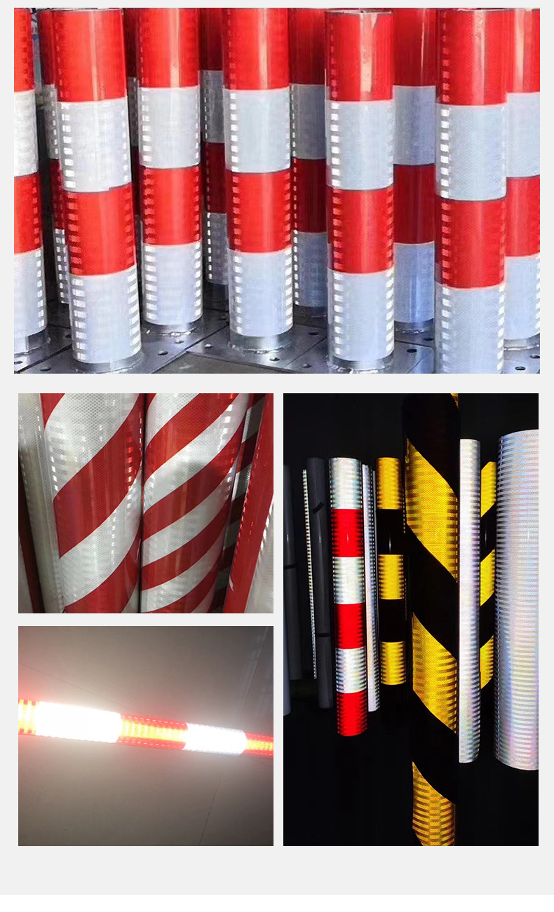 警示双色反光贴膜 棱镜普超级工程膜egp 交通标识膜 安全防撞胶带