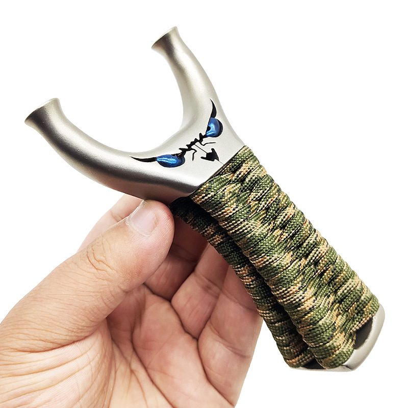 小怪兽扁皮弹弓不锈钢反曲飞虎叉弓小恶魔鬼魅户外专业精准弹工器