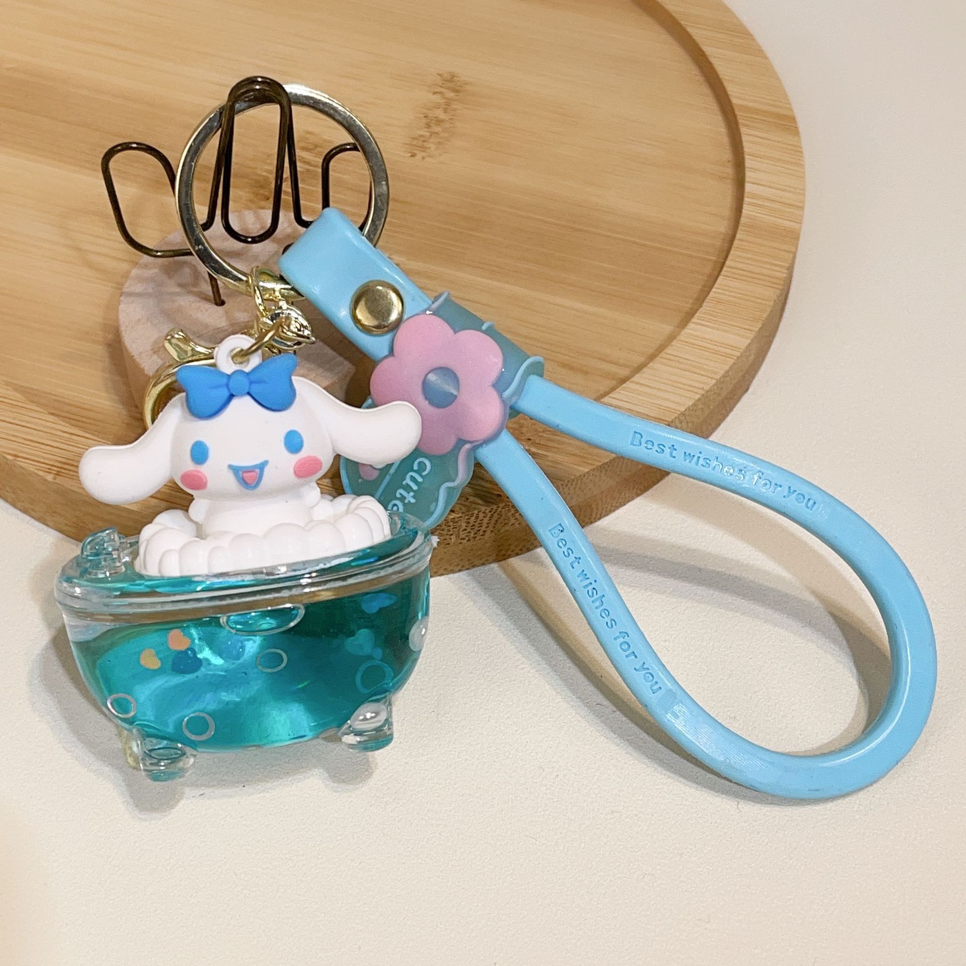 Oil Cinnamoroll Babycinnamoroll Quicksand Floating Doll Small Ornaments Acrylic Key Chain Keychain Clow M Pendant Wholesale