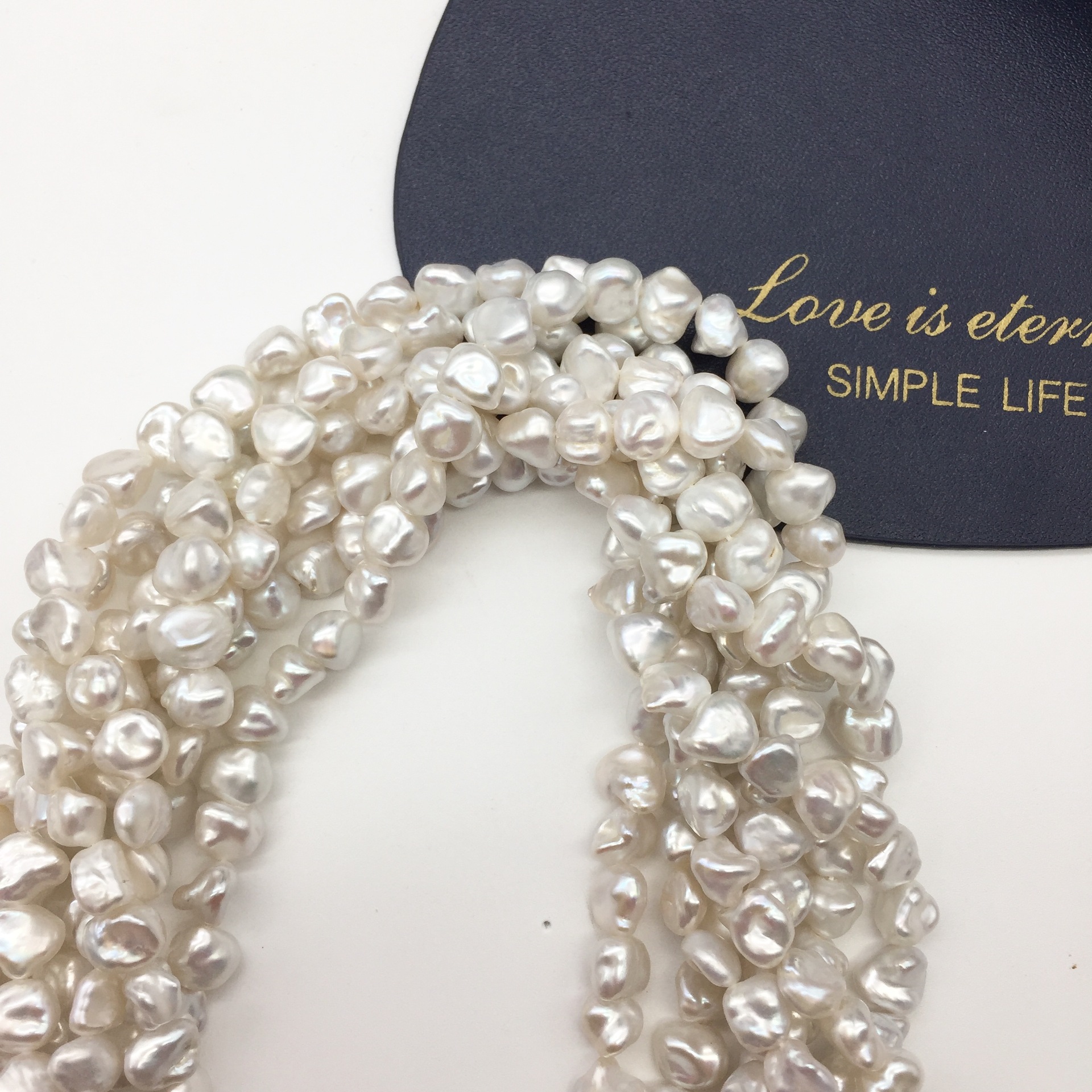 diy饰品人眼里的宝贝碎银子tian然淡水keshi珍珠通孔巴洛克串珠