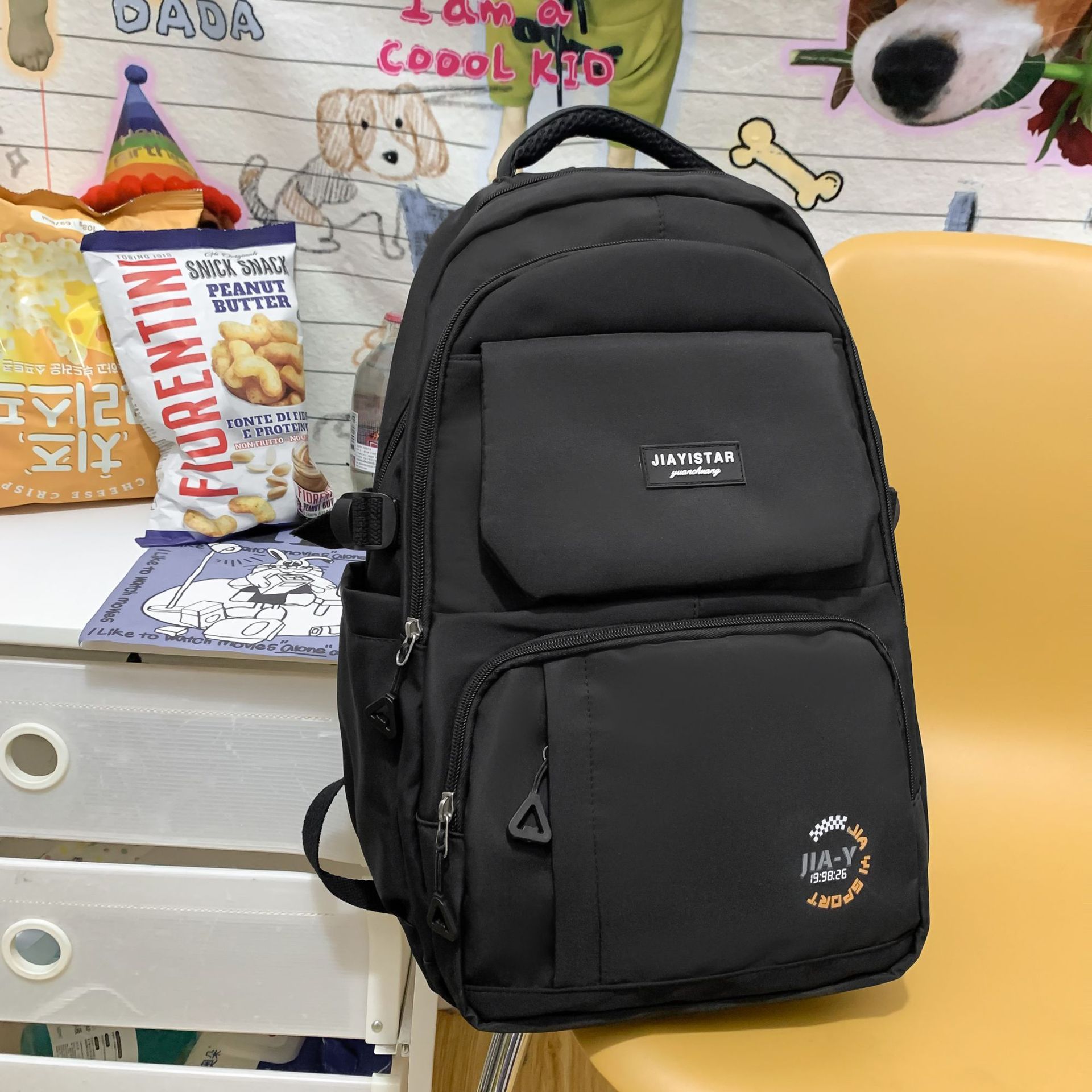 Backpack Girls Ins Schoolbag Junior and Middle School Students Large Capacity Campus Backpack Simple Fashion Travel Backpack