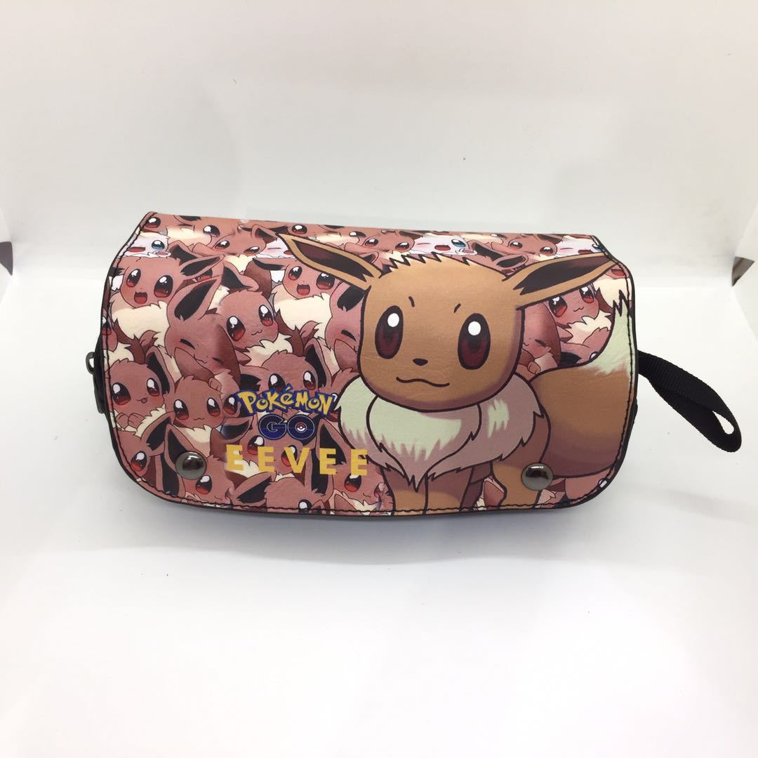 皮卡丘笔袋网红可爱比卡丘铅笔袋小学生男孩子文具盒布袋大容量女