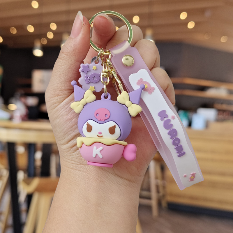 Sanrio Cartoon Keychain Doll Pendant Cute Coolomi Key Accessories Doll Machine Student Schoolbag Accessories