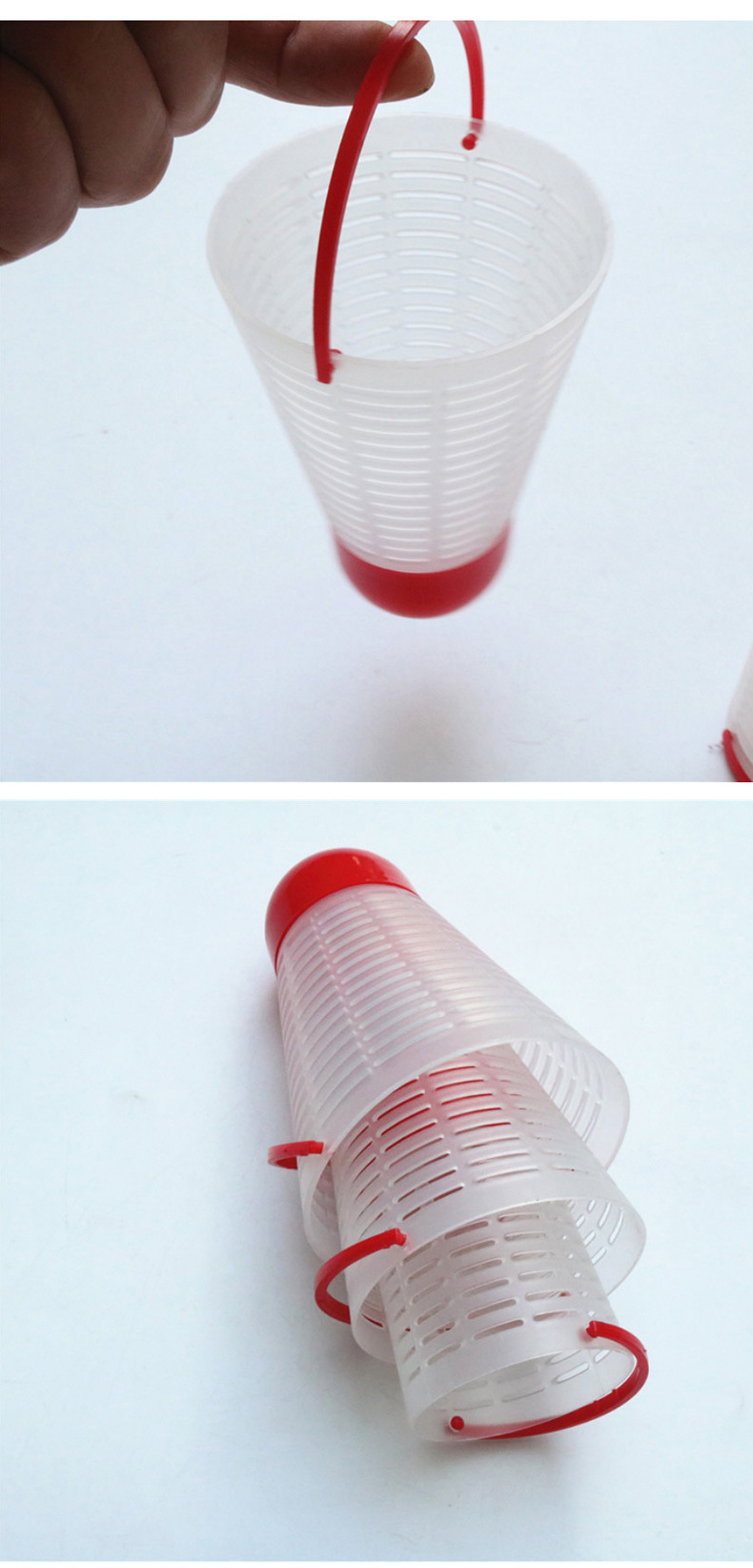 白色羽毛球打窝器 塑料打窝器打窝饵笼渔具配件批发