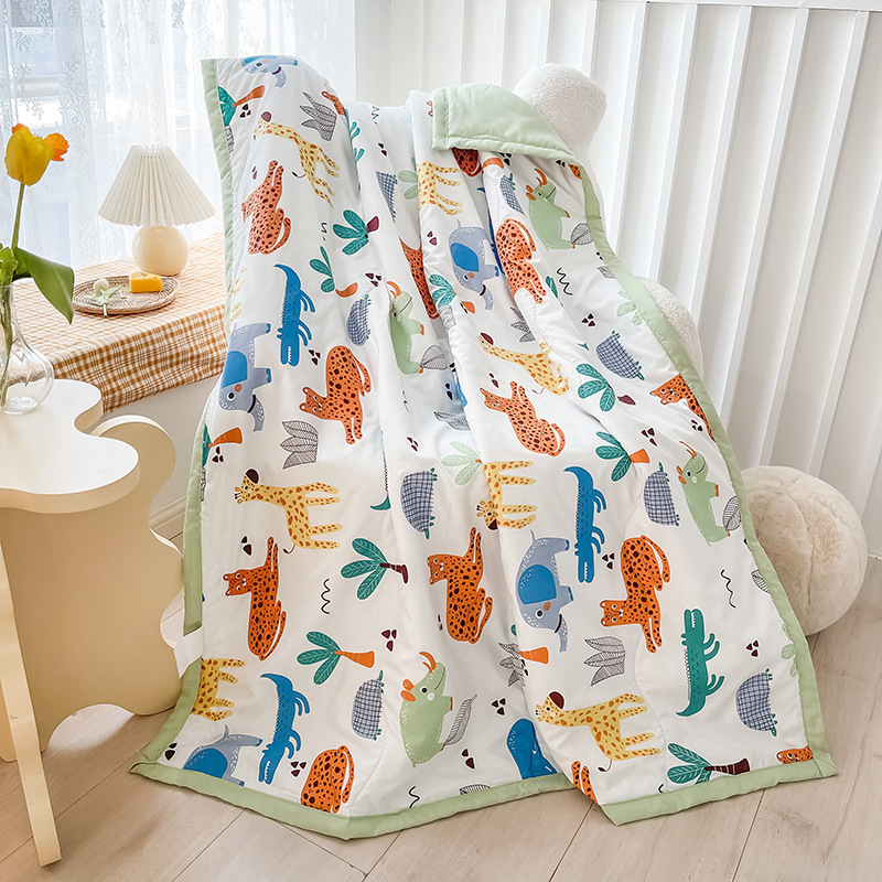 New Children's Summer Quilt Airable Cover Kindergarten Lunch Break Blanket Single Summer Cool Is Baby Quilt Cartoon Gift Thin Duvet