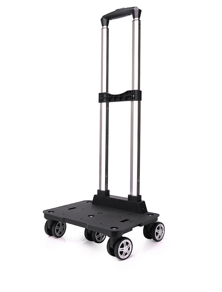 便携折叠购物车铝合金万向轮轻便拉杆车小学生书包加厚拉车带刹车