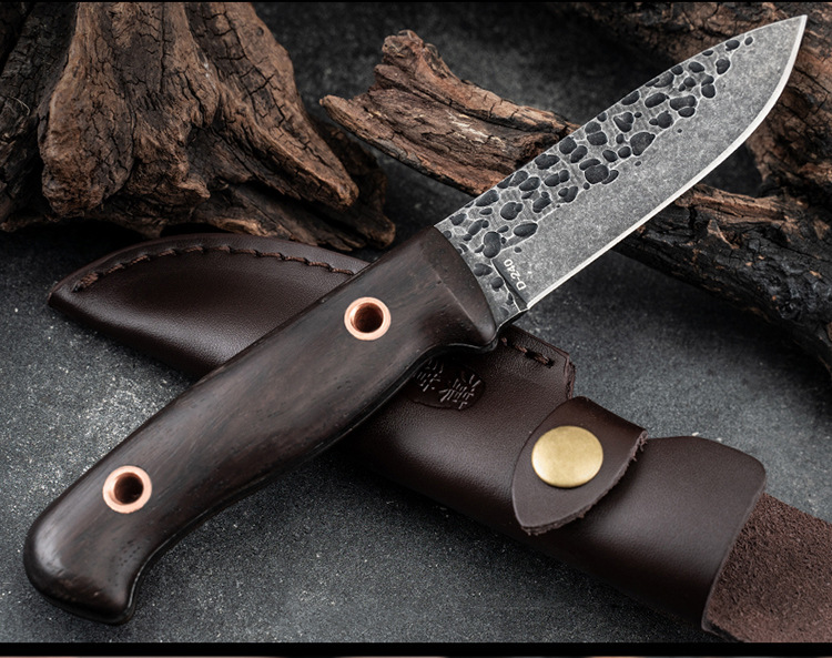 汉道2c锻打小猎刀刀具防身直刀生存刀户外刀野外求生刀锋利高硬度