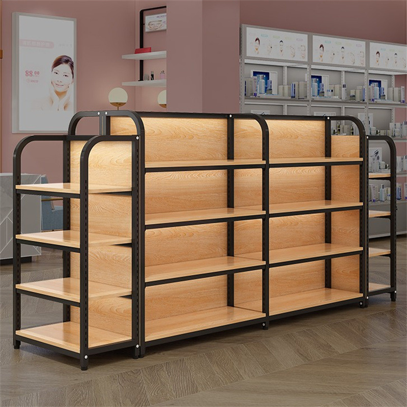 Shelf Double-Sided Display Stand Convenience Store Beauty Shop Cosmetics Shelf Maternal and Infant Store Pharmacy Department Store Beverage Retail Showcase