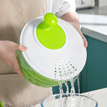 家用蔬菜脱水器手摇厨房创意手动切菜沥水合一甩水盆水果甩干机